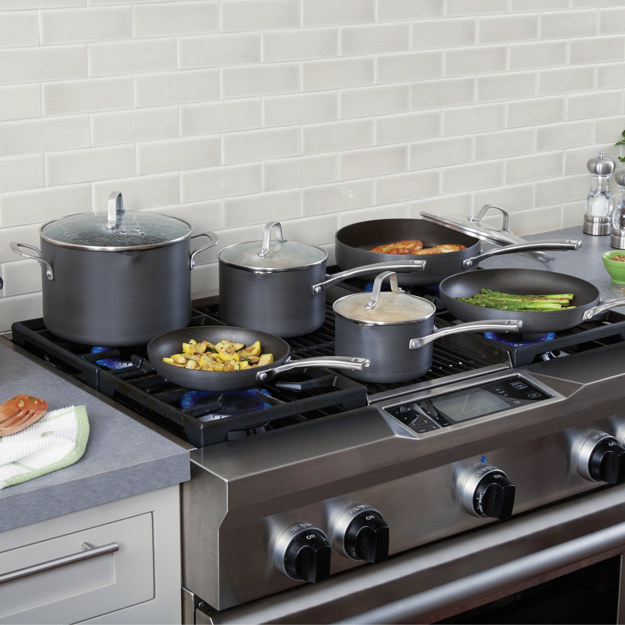 Uncategorized Non Stick Kitchen Appliances calphalon classic nonstick 10 pc cookware set well appointed the nonstick