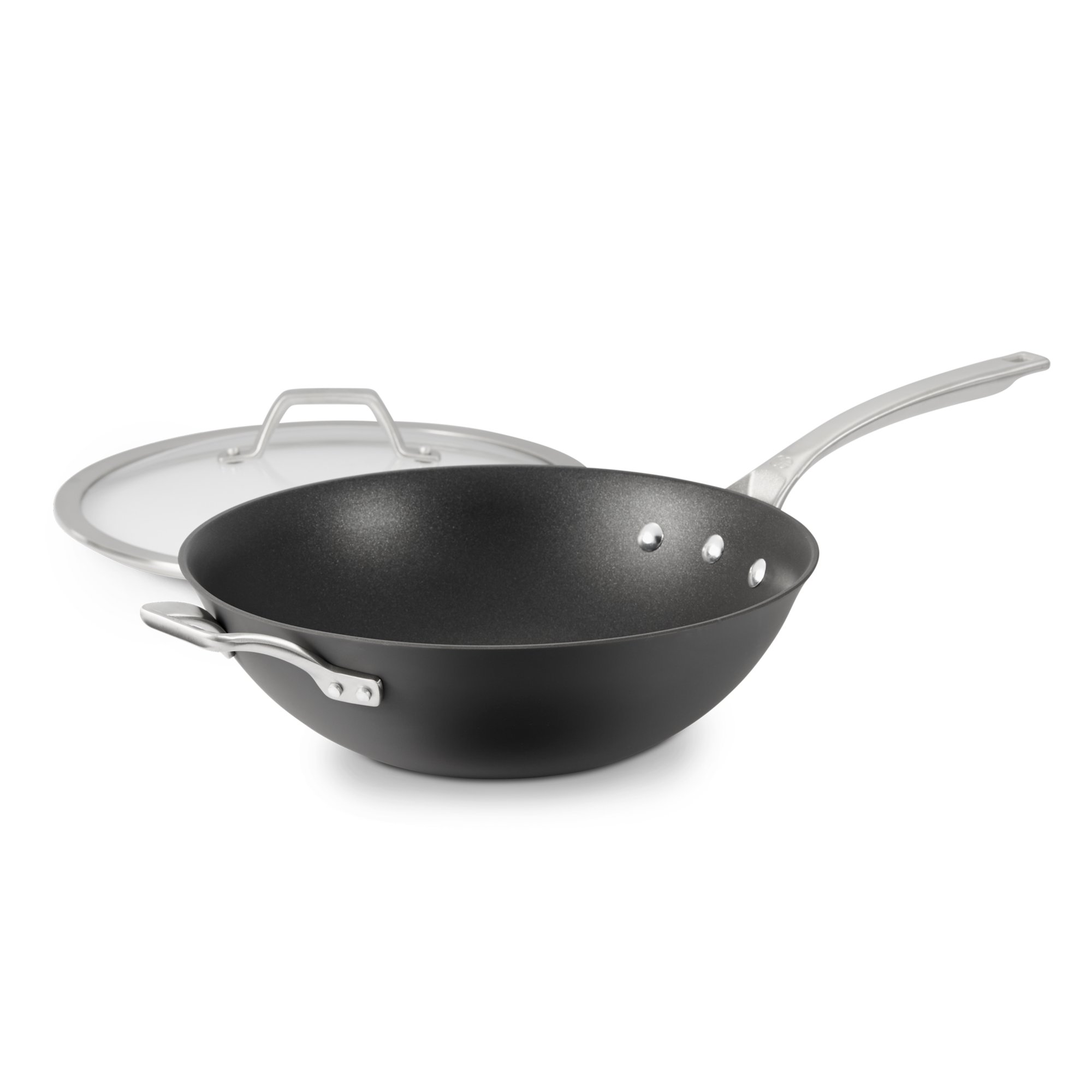 Calphalon Signature⢠Nonstick 12-in. Flat-Bottom Wok with Cover | CalphalonUSAStore