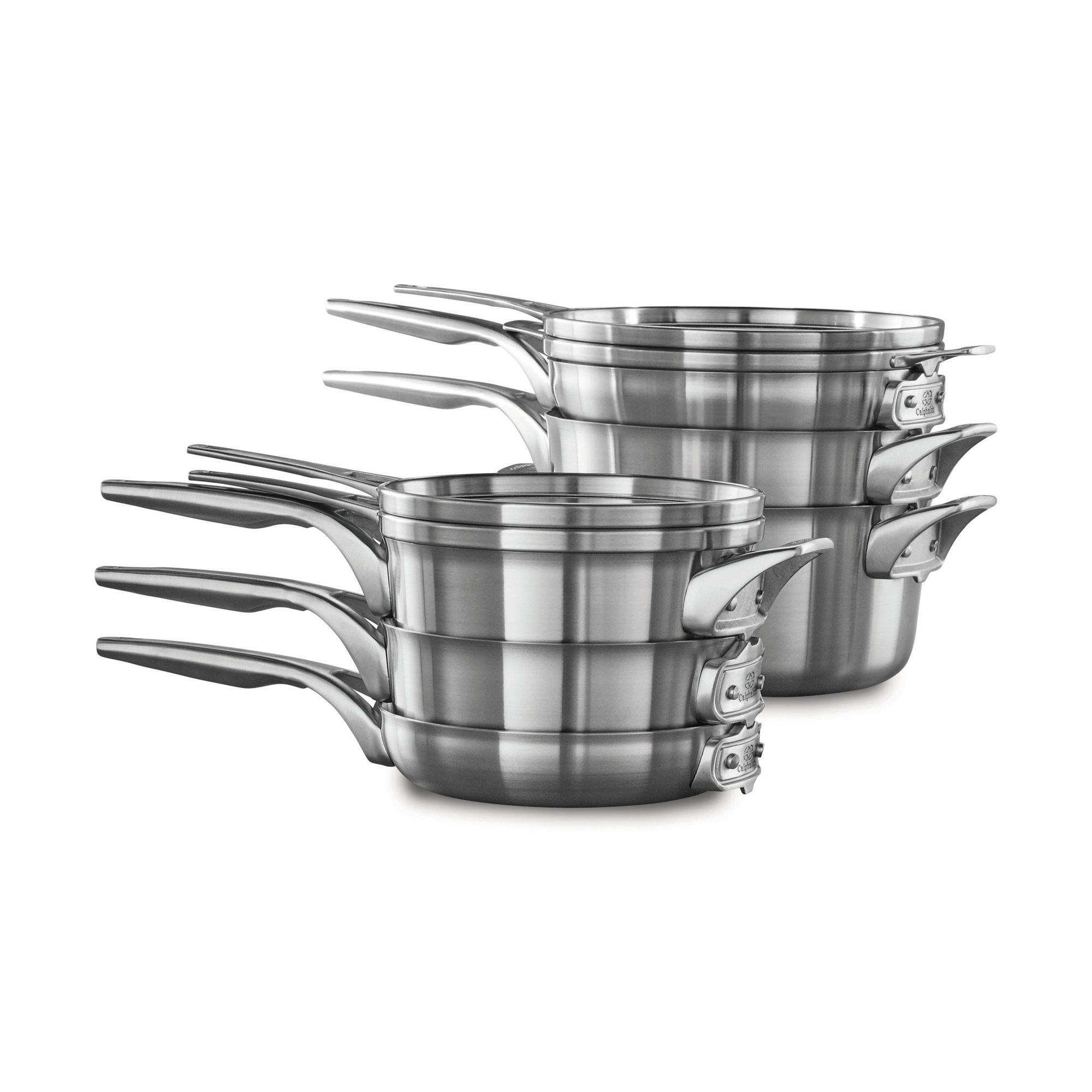 NEW Calphalon Premier Space Saving Cookware | CalphalonUSAStore Calphalon Premier Space Saving Stainless Steel 10 Piece Cookware Set