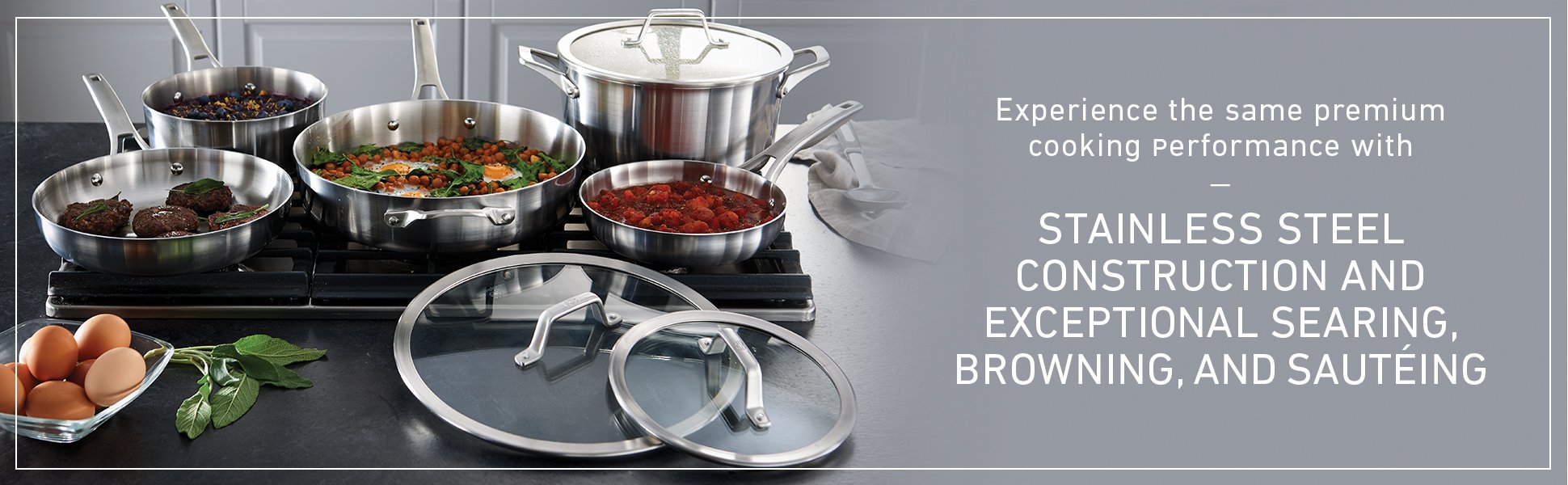 Calphalon Premier Stainless Steel 11Piece Cookware Set CalphalonUSAStore