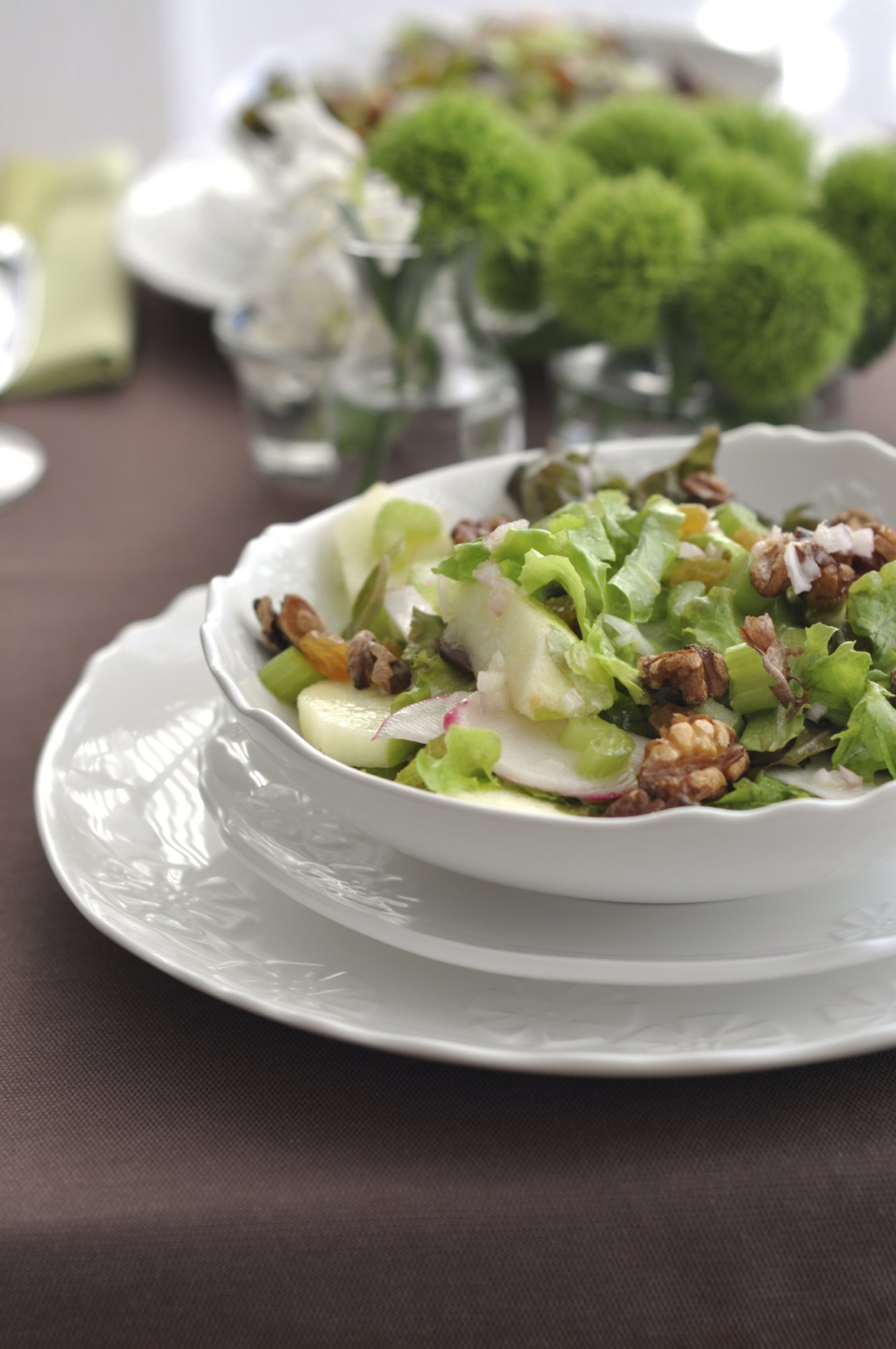 Apple and Pear Salad with Celery, Watercress and Walnuts