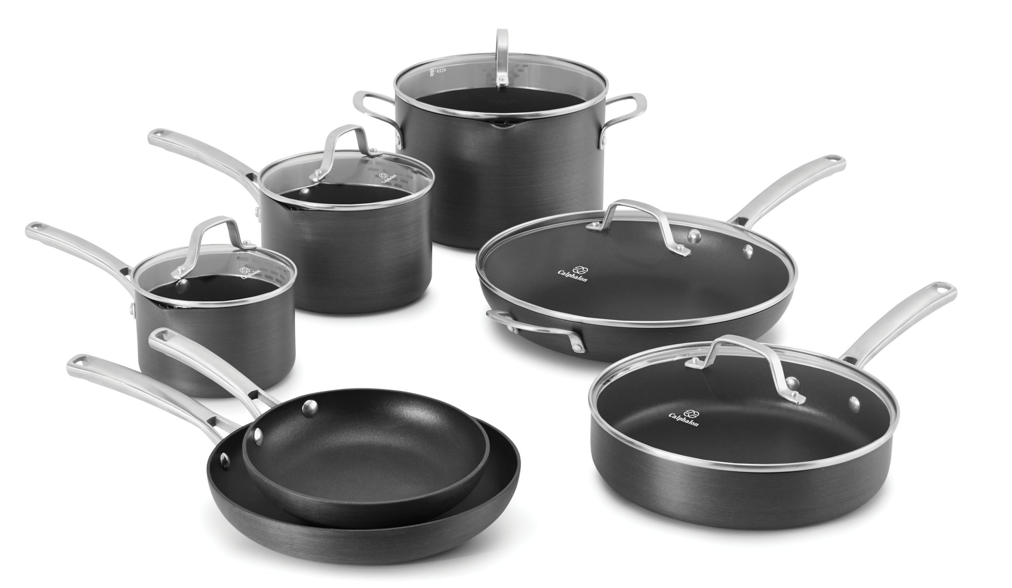 calphalon frying pan set with lids