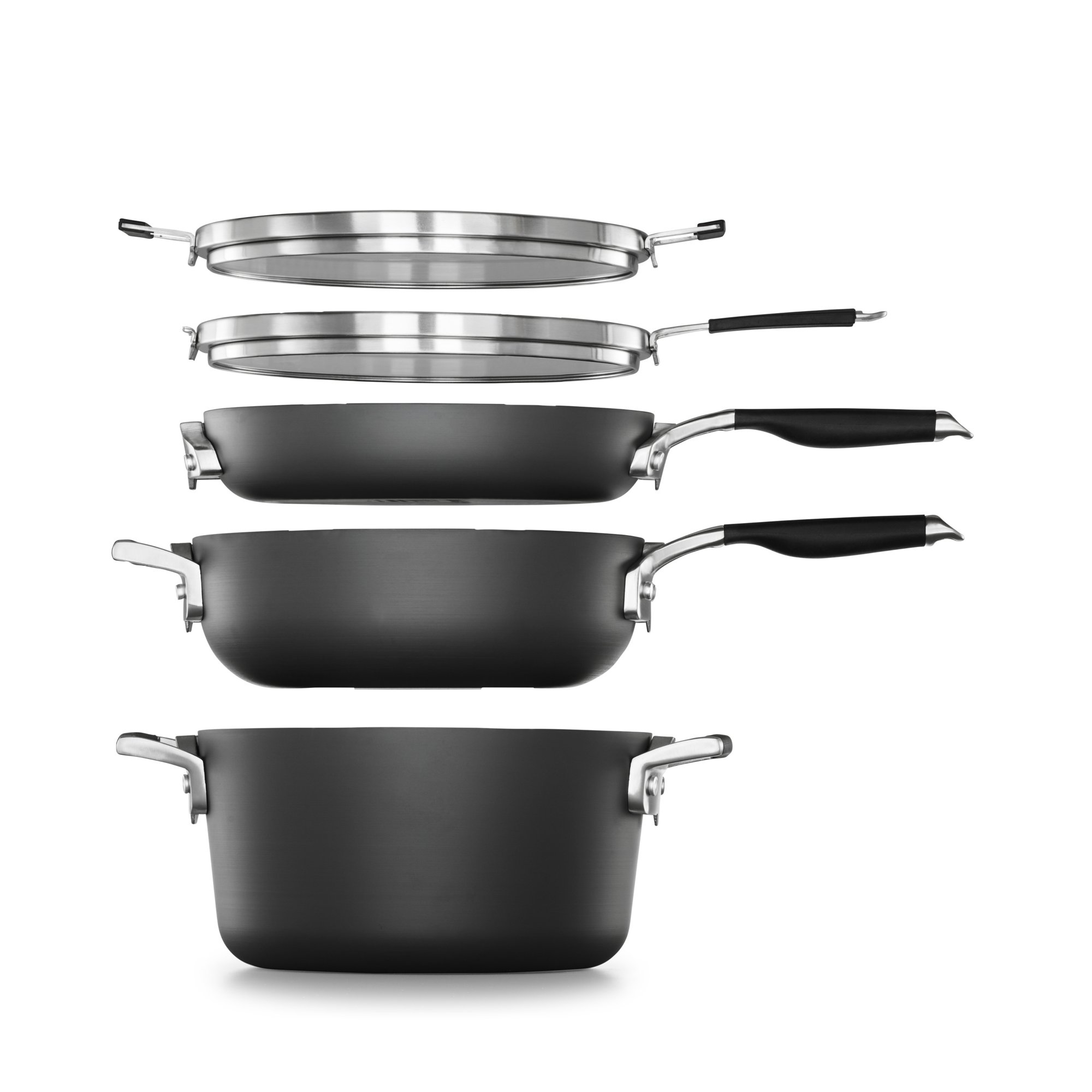 Select By Calphalon Spacesaving Hard Anodized Nonstick 7 Piece
