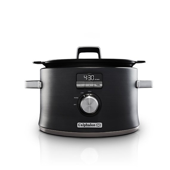 Calphalon Digital Sauté Slow Cooker, Dark Stainless Steel