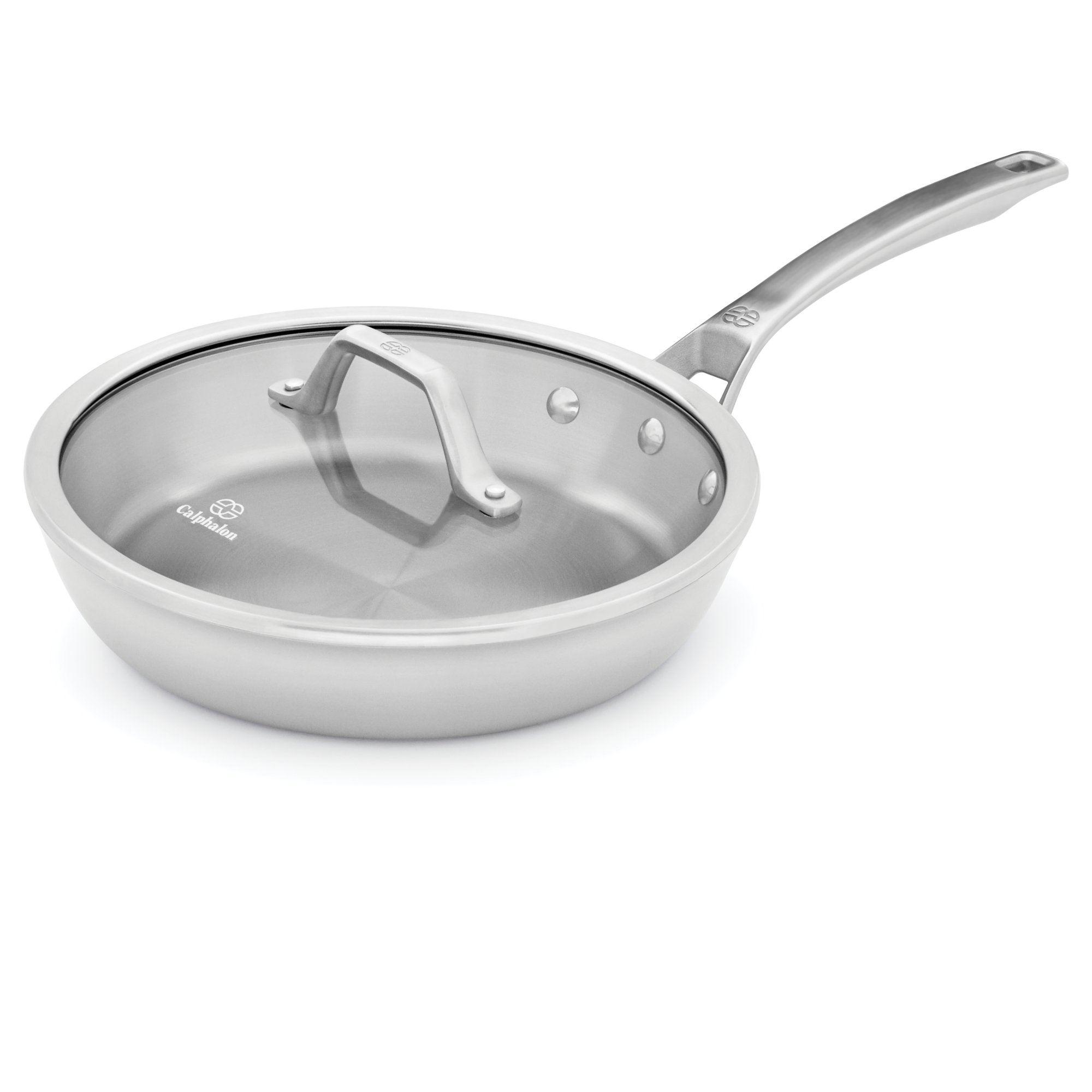 Calphalon Signature™ Stainless Steel 10in. Skillet Pan with Cover