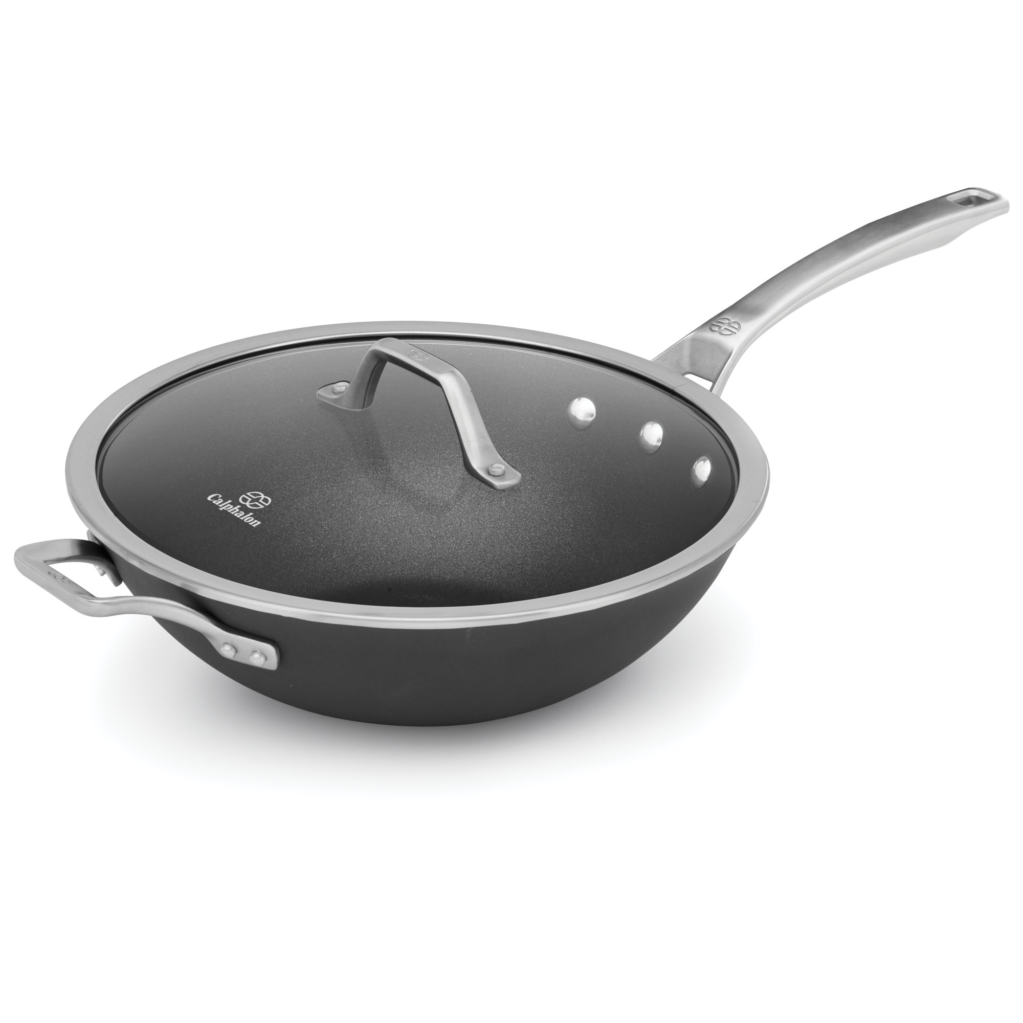 Calphalon Signature™ Nonstick 12in. FlatBottom Wok with Cover