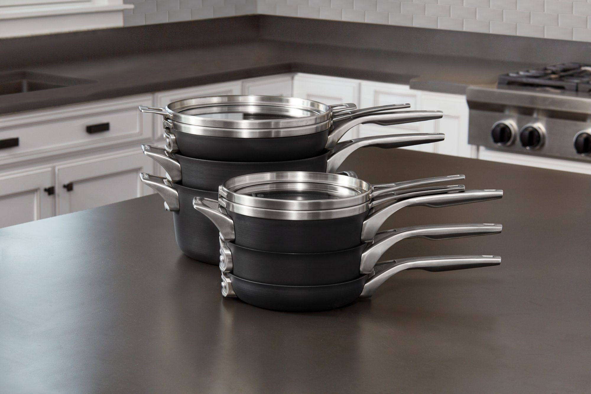 calphalon premier space saving pans